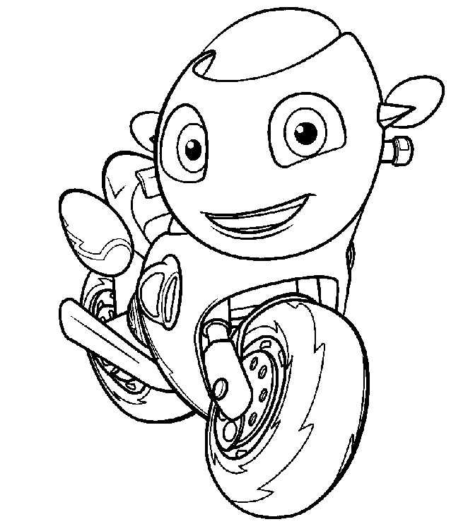 Ricky Zoom coloring page 6 – Having fun with children