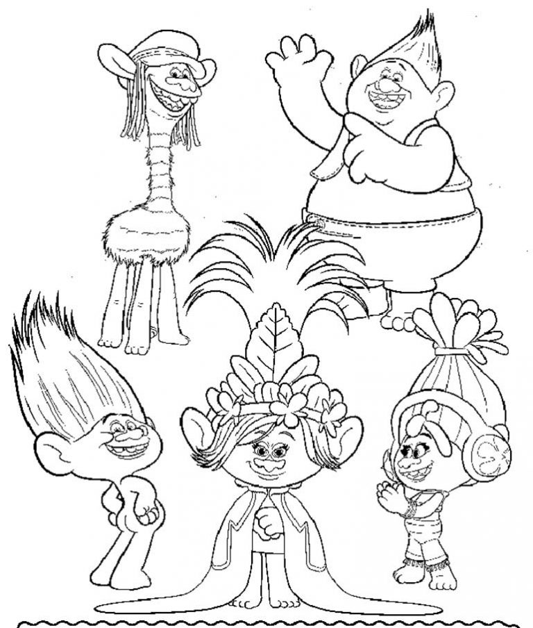 Trolls coloring pages – Having fun with children