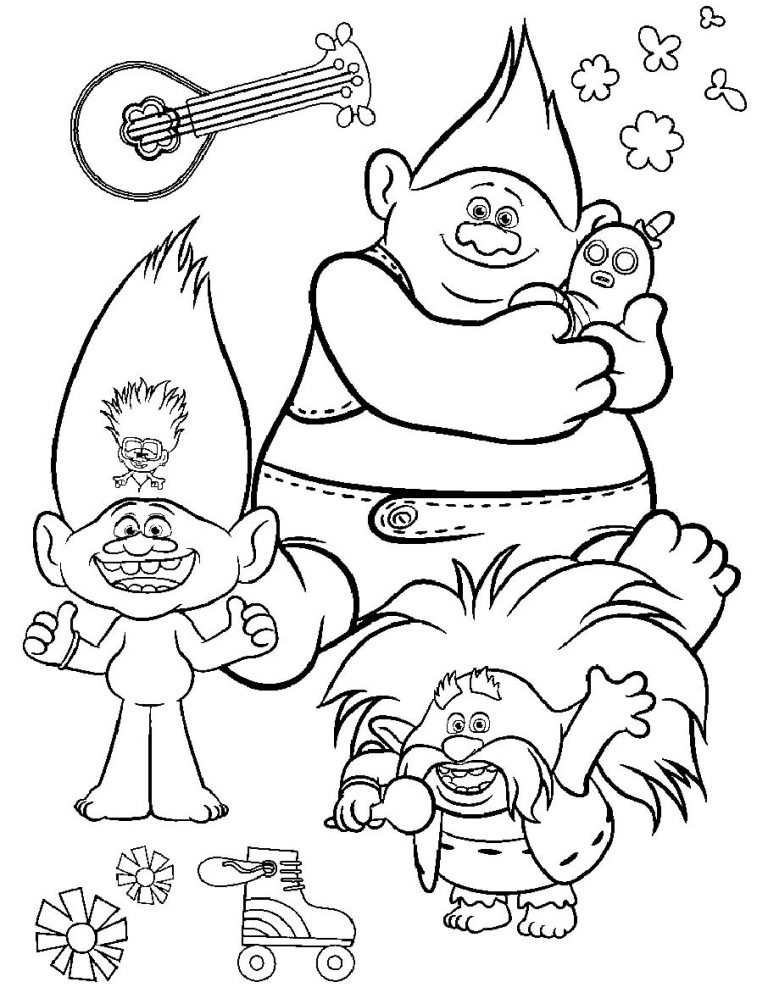 Trolls coloring pages – Having fun with children