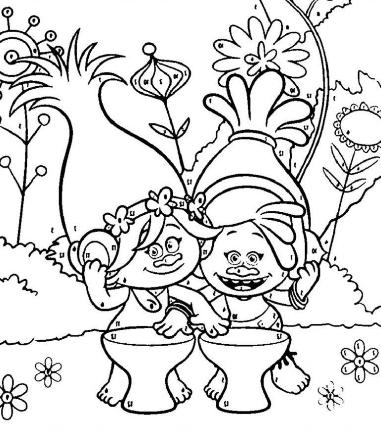 Trolls coloring pages – Having fun with children