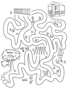 maze coloring book 19 – Having fun with children