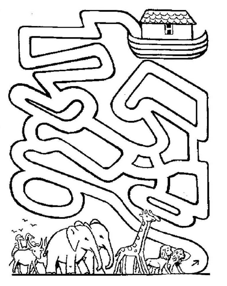 Maze coloring pages – Having fun with children