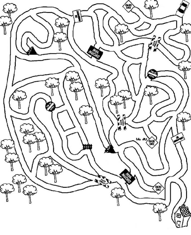 maze coloring book 63 – Having fun with children