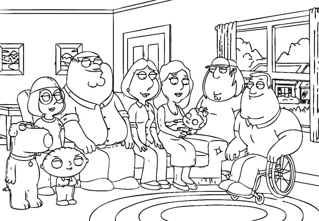 family guy coloring pages 10 – Having fun with children