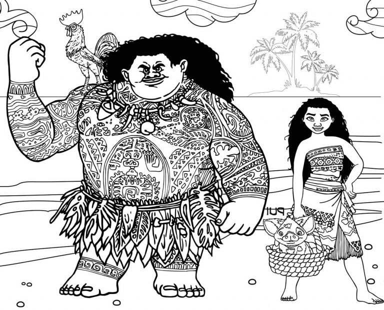 moana vaiana coloring pages 36 – Having fun with children