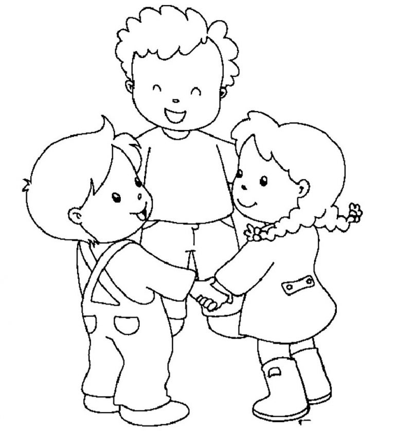 children's day coloring book 5 – Having fun with children