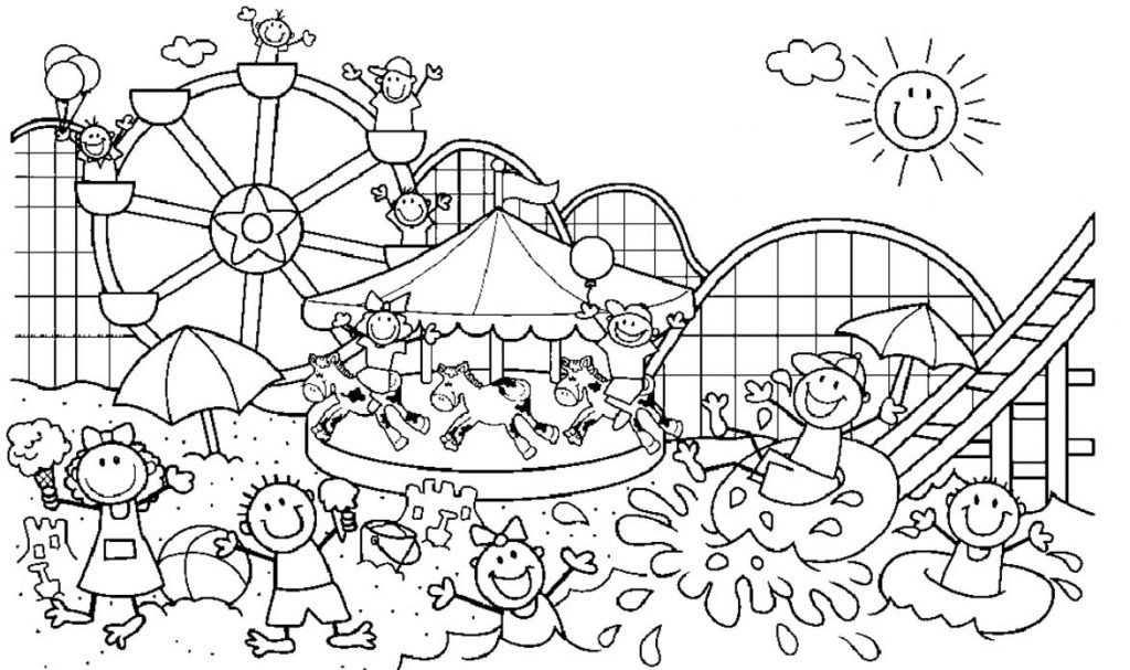 children's day coloring book 50 – Having fun with children