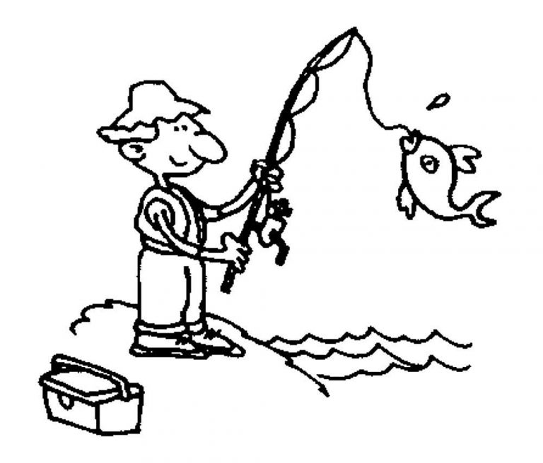 fishing coloring pages 8 – Having fun with children