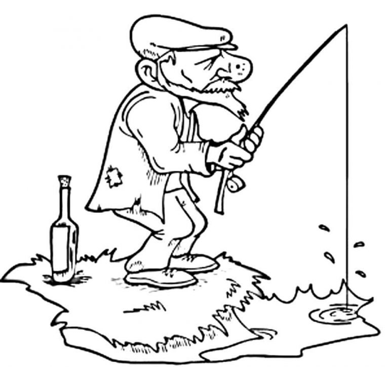 fishing coloring pages 9 – Having fun with children