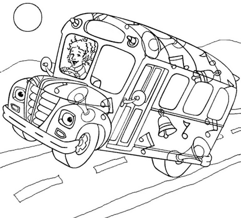 magic bus coloring pages 4 – Having fun with children