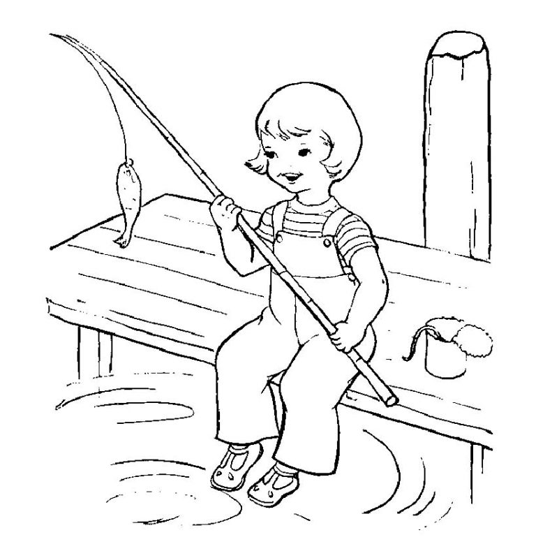 fishing coloring pages 18 – Having fun with children