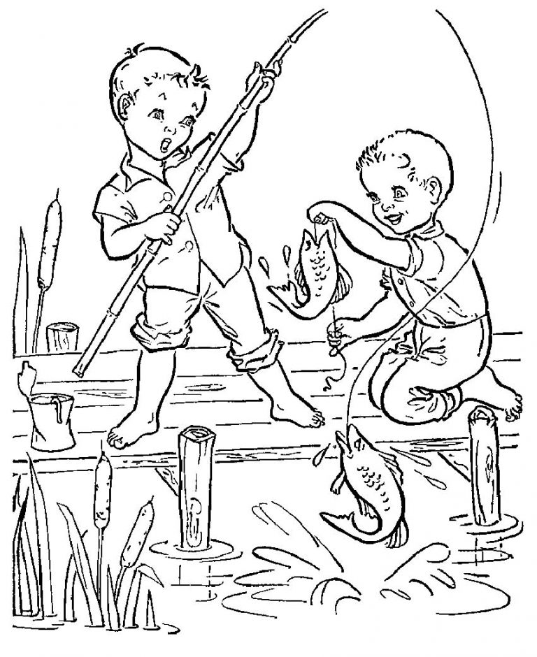 fishing coloring pages 47 – Having fun with children