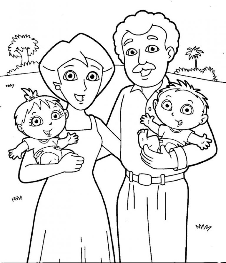 Dora Baby brother sister coloring page – Having fun with children