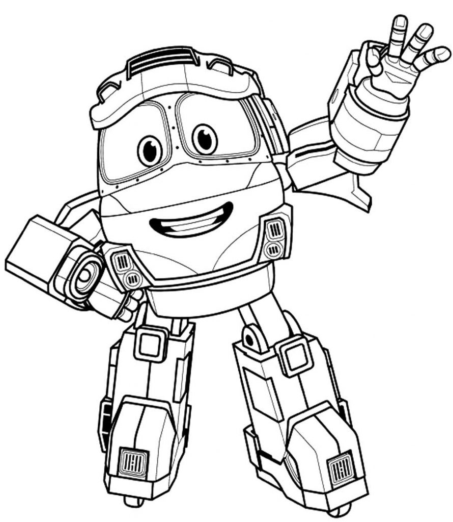 Robot trains coloring pages – Having fun with children