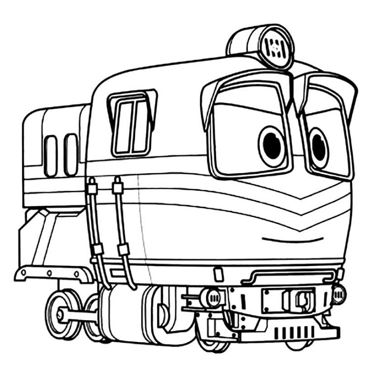 Robot Trains coloring page 10 – Having fun with children