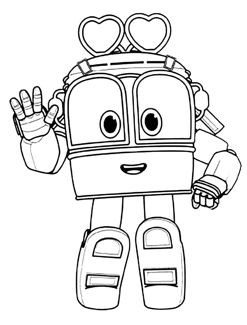 Robot Trains coloring page 8 – Having fun with children