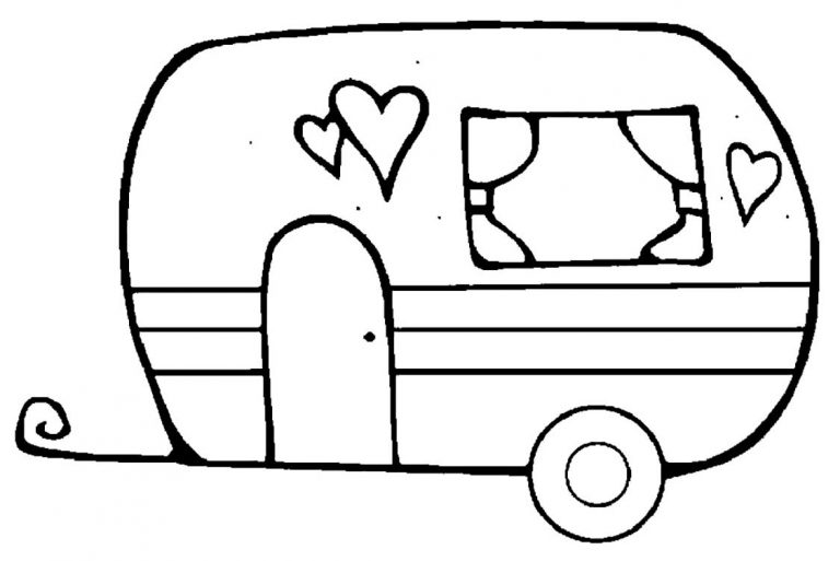 camper coloring pages 1 – Having fun with children