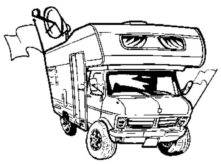 camper coloring pages 35 – Having fun with children