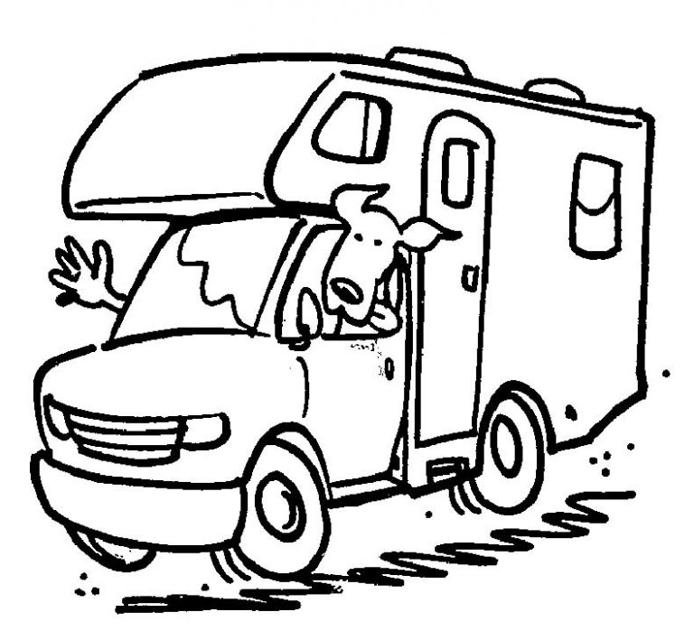 camper coloring pages 49 – Having fun with children