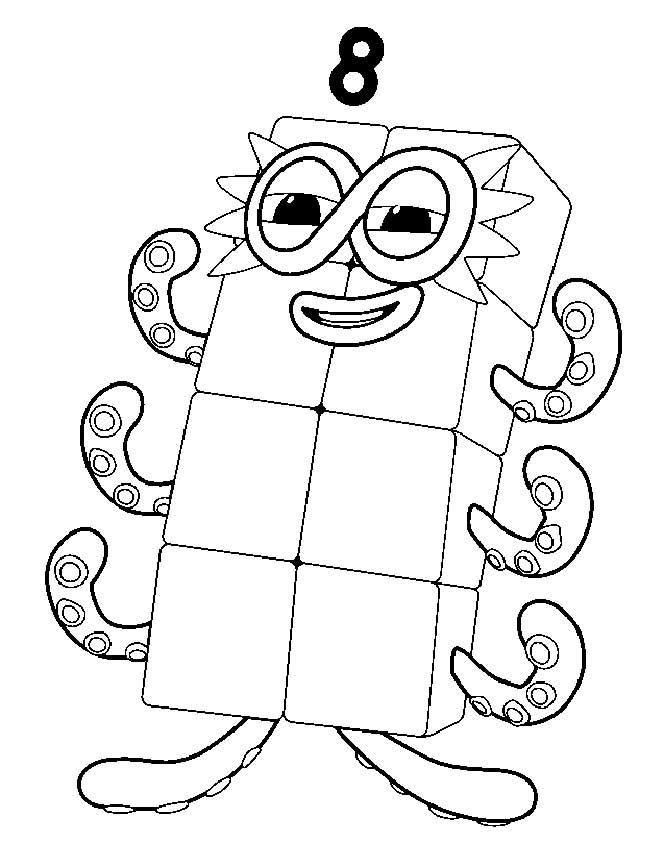 numberblocks coloring pages 8 – Having fun with children