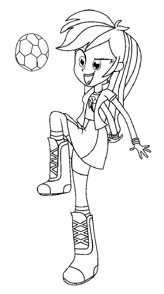 Equestria Girls coloring pages 19 – Having fun with children