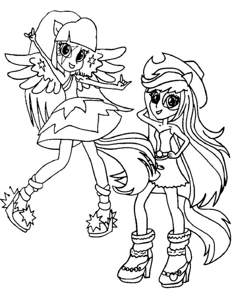 Equestria Girls coloring pages – Having fun with children