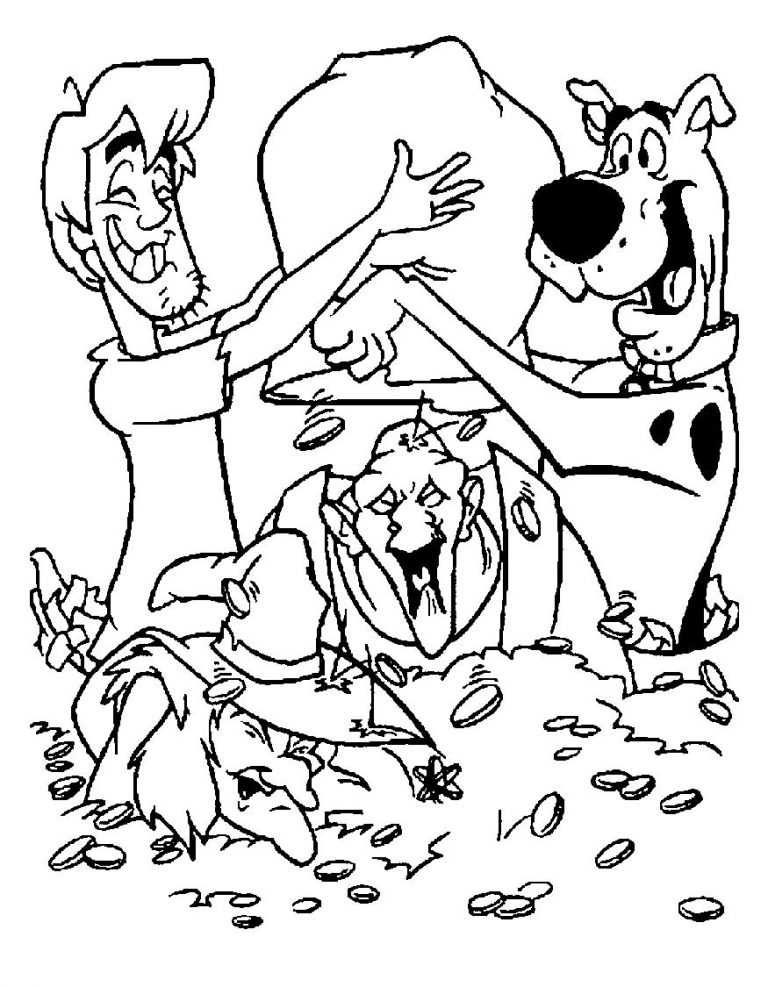 Scooby Doo coloring pages 12 – Having fun with children