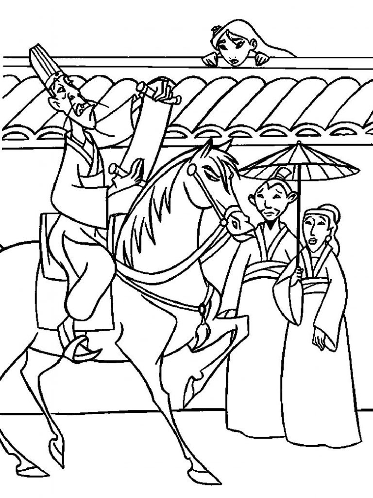 mulan coloring pages 25 – Having fun with children