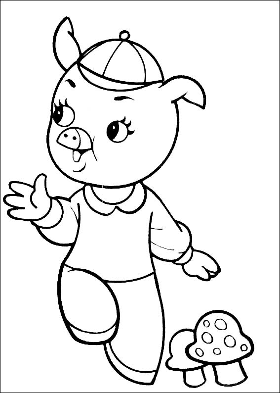 three pigs coloring pages 9 – Having fun with children