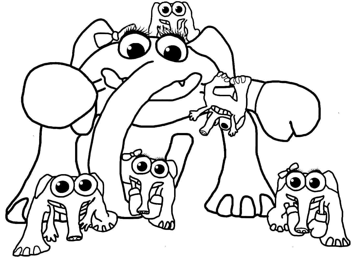 Coloring Pages - Garten of Banban 4 – Having fun with children