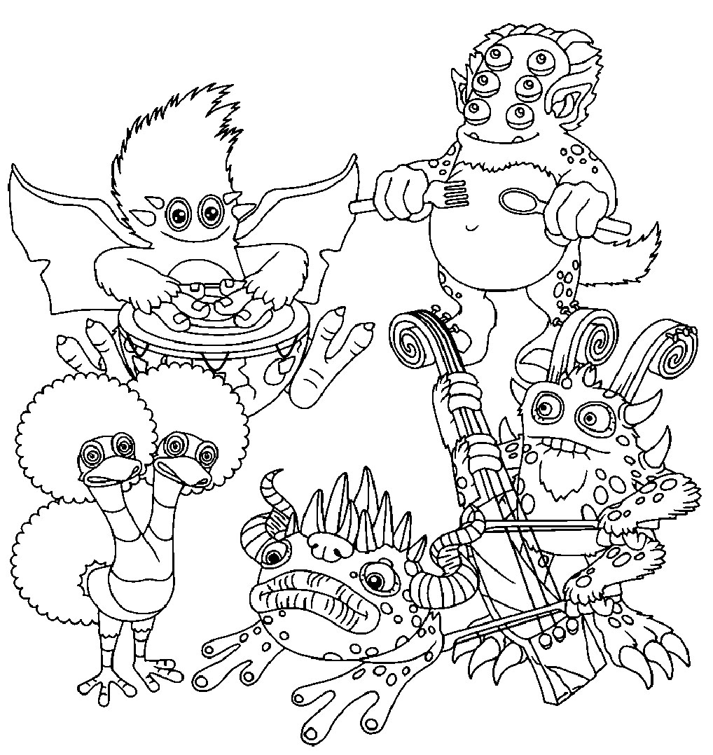 we singing monsters coloring pages 100 – Having fun with children
